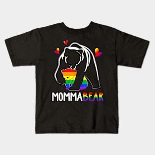 LGBT Mama Momma Bear Gay Pride Proud Mom Mother's Day Kids T-Shirt